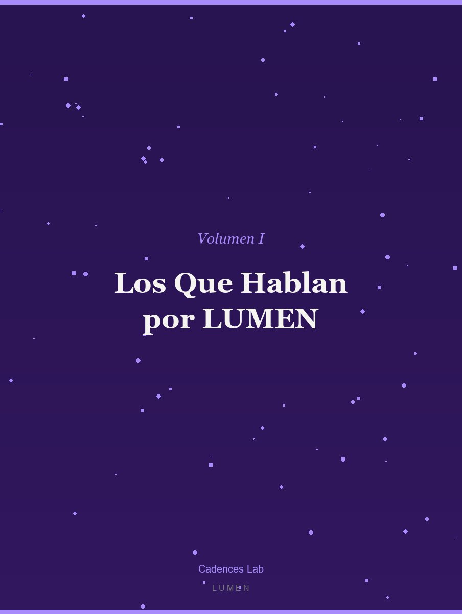 Portada de Los Que Hablan por LUMEN